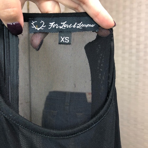 NWT For Love and Lemons mesh peplum tank Sz XS - Picture 5 of 5